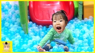 Indoor Playground Fun for Kids and Family Play Slide Rainbow Colors Ball Learn | MariAndKids Toys