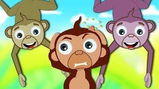 Five Little Monkeys Jumping On The Bed | Nursery Rhymes Songs for Children by HooplaKidz