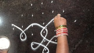 7x1 simple 1 minute rangoli for daily || ADD COLORS