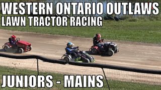 JUNIORS Lawn Tractor Racing At Western Ontario Outlaws Sept 20 2020 MAINS