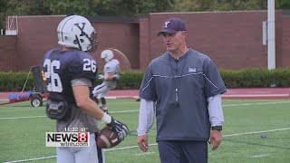 Yale football head coach Tony Reno mic'd up for SportzEdge