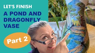 Adding Color to the Dragonfly Pottery Vase Part 2