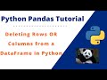 #7 How to delete Rows or Columns from a Python Pandas DataFrame | Python Pandas Tutorial
