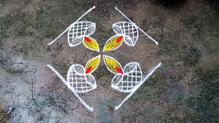 🪔Karthigai deepam 2024 special vilakku kolam // Simple rose 🌹 rangoli designs // Latha kolam