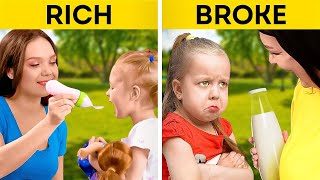 RICH MOMMY vs BROKE MOMMY || Life-Saving Hacks and Gadgets For Smart Parents