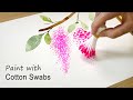 Cotton Swabs Painting Technique for Beginners | Basic Easy Painting Step by step