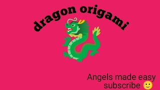 Origami!! Dragon origami !!diy paper dragon 🐉 origami!simple!easy .