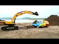 midi jcb loading black mud and stone tata ace mini ace stuck in pit help by jcb pickup cs toy