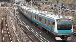 京浜東北線 E233系1000番台 宮ｻｲ143編成（1020B  快速 大宮行き）鶯谷ー日暮里間を通過。