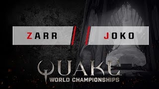 Quake - zarr vs. jok0 [1v1] - Quake World Championships - Ro16 NA Qualifier #4