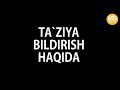 ta ziya bildirish haqida