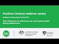 Peer influences on substance use and mental health during adolescence