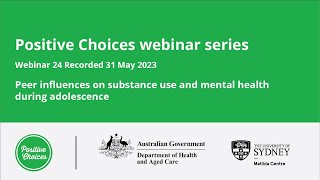 Peer influences on substance use and mental health during adolescence
