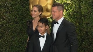 Angelina Jolie stuns at Governors Awards with Brad Pitt and son Maddox