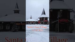 First snow ☃️❄️🎅 in Santa Claus Village Arctic Circle Lapland Finland #winter #santaclaus #christmas