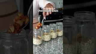 #overnightoats Apple Cinnamon Overnight Oats Meal Preps