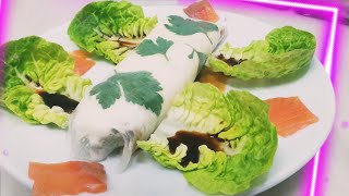 Rollitos de Queso con Salmon Ahumado  -  recetas en menos de 3 minutos -