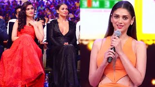Kriti Sanon & Amy Jackson Impressed On Aditi Rao Hydari's Cute Speech At South Awards Show