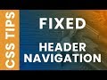 CSS Sticky Header - Fixed Navigation Menu Bar on Scroll using HTML5 and CSS3