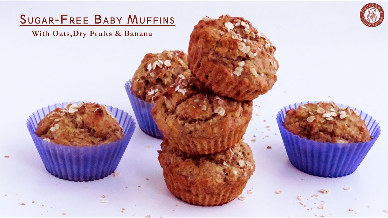 Sugar-Free Baby Muffins|Oats, Banana & Dry Fruit|Baby-Led Weaning ...