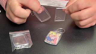 MTLEE Clear Acrylic Photo Keychains