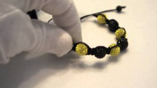 Black \u0026 Yellow Swarovski Shamballa