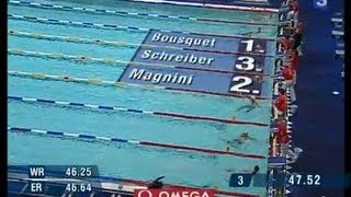 F Bousquet champion d'Europe 100 m nage libre