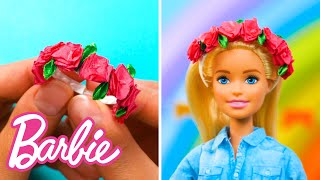 @Barbie | 9 BARBIE DIY RAINBOW SUMMER PARTY IDEAS with COLOR REVEAL DOLLS | 5-Minute Crafts x Barbie