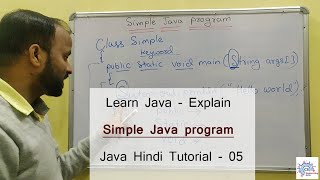 Explain first Java program - 05 | Theory print Hello World | Learn Java