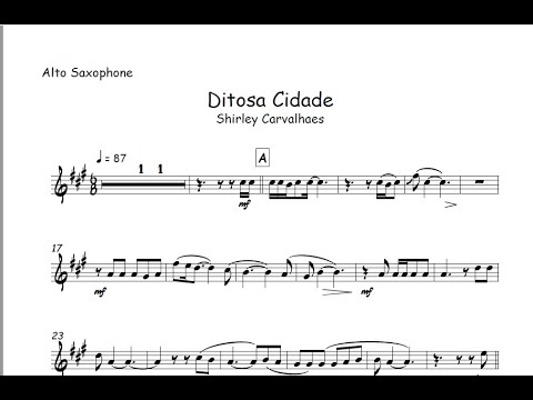 Ditosa Cidade - Shirley Carvalhaes🎺Partitura Trompete, Trombone, Trompa ...