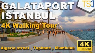 ISTANBUL GALATAPORT | Alegria Street, Tophane, Mumhane | 4K Walking Tour