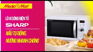 [HOT DEAL 6.8] - Lò vi sóng 23L Sharp: Nấu tự động, nướng nhanh (R-G371VN-W) - Điện máy MediaMart