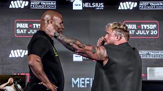 Jake Paul tries to intimidate Mike Tyson