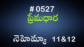 #TTB నెహెమ్యా 11 \u0026 12 (#527) Telugu Bible Study Premadhara