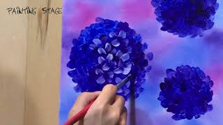 painting stage油畫教學 繡球花