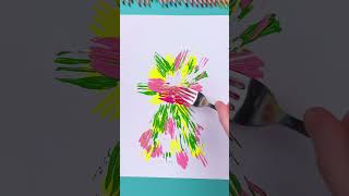 Let's Draw With a Fork! | Cute Friend Art! 😲🍴