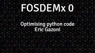 Optimizing Python code
