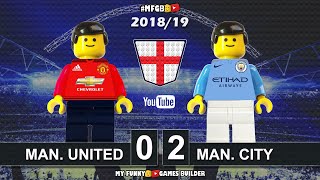 Manchester United vs Manchester City 0-2 • Derby 24/04/2019 • All Goals Highlights Lego Football