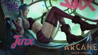 Midnight Blue Mayhem - Jinx Mad Hatter VI Arcane Season 2