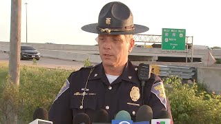 Indiana State Police give an update on a shooting that killed a suspect and wounded a trooper.