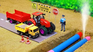 DIY Tractor Making Mini Water Pipe Repair Construction Project | Diy mini tractor videos