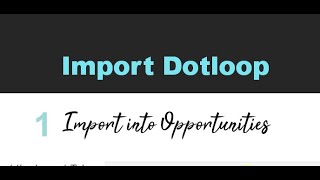 Importing Dotloop into Command