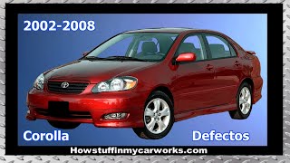 Toyota Corolla modelos 2002 al 2008 defectos, revisiones y problemas comunes