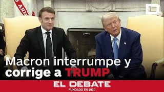 Macron interrumpe y corrige a Trump sobre el dinero congelado a Rusia en Europa