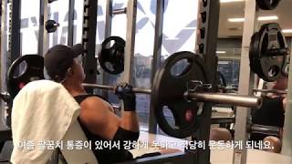 시티드 바벨 숄더 프레스 60kg 12회