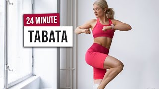 24 MIN TABATA HIIT Full Body - Super Sweaty Home Workout - No Equipment, No Repeat