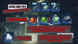 MIR4- CRAFTING GUIDE AND INFORMATION PARA NAG CRAFT KA NA MAY INSTANT GOLD KA PA