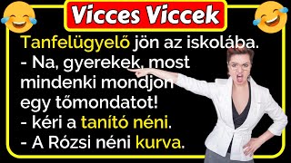 🤣 Vicces Viccek: Tanfelügyelő jön az iskolába... ami ezután történik vicces 😂🤣😂