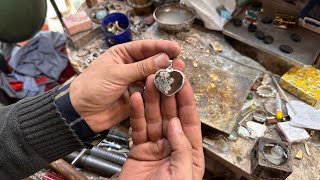 The magic of silver: from the design to the final pendant /Ring making 😍🇮🇷