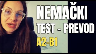 NEMAČKI A2-B1 - TEST PREVOD- 20 REČENICA - PRONADJITE U SVAKOJ VAŽAN DETALJ